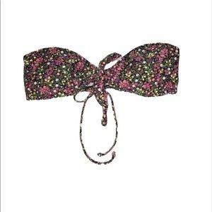Rampage floral bandeau swim top size large
